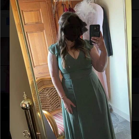 Azazie Eucalyptus bridesmaids dress - Picture 3 of 3